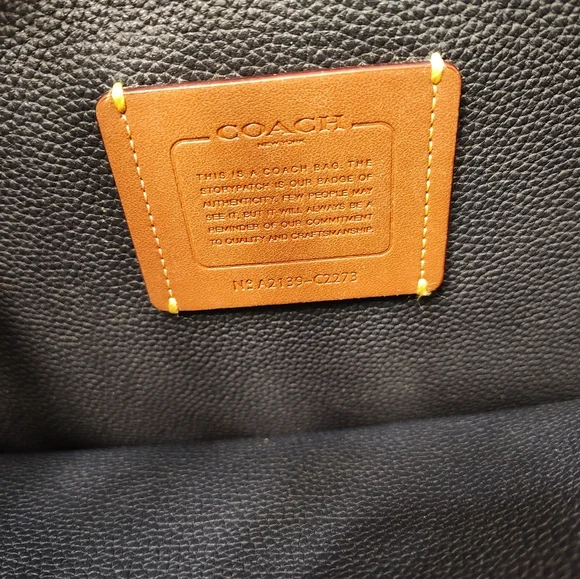 🧁GUC Coach Tyler Carryall 28 Medium Blue C2273 Pebble Leather Shoulder Tote Bag - Picture 8 of 16